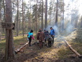 Luontopolu- ja metsätaito kurssilla